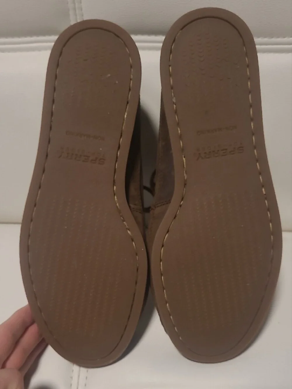 Men's Sperry Top Sider Brown Leather Lace-Up Moc Toe Shoes